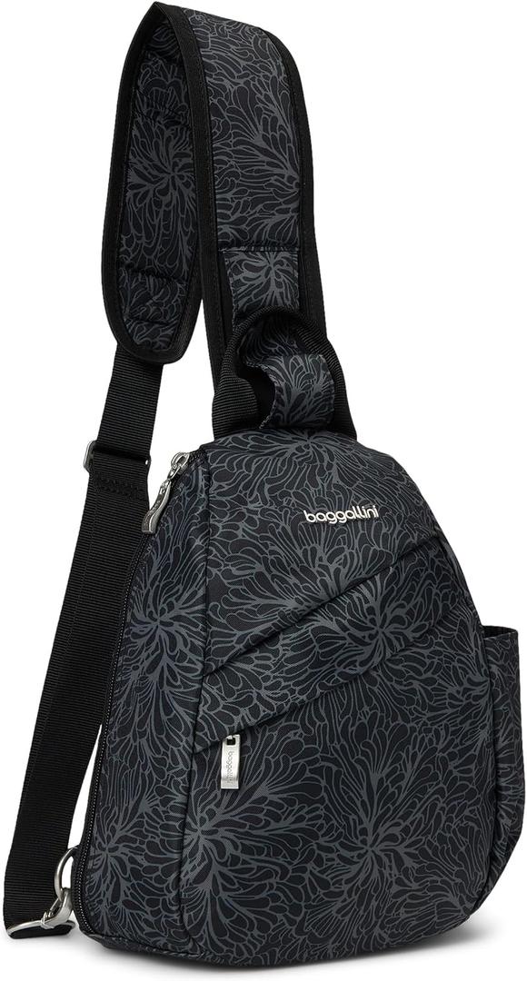 Baggallini Medium Sling Backpack - 9"x11" Lightweight Sling Bag with Convertible Adjustable Shoulder Strap