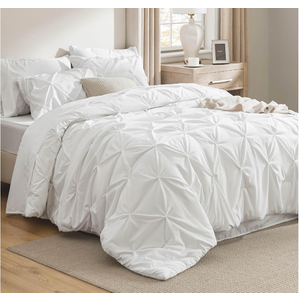 Bedsure White Comforter & Shee, Queen Size