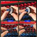 66-Piece Nut and Bolt Thread Checker Kit | 34 SAE (Blue) + 32 Metric (Red) Thread Gauges - Precision Bolt Size Finder for Tight Spaces, DIY & Professional Repairs