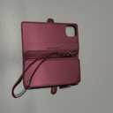 Defencase Compatible with iPhone 13 Case Wallet with RFID Blocking Card Holder for Women and Men, Fashion PU Leather Magnetic Snap Flip Zipper Strap Wallet Phone Case Fit for iPhone 13 6.1", Red