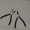 SHALL 4PCS Snap Ring Pliers Set, 7-Inch Internal External Circlip Pliers, Straight Bent C-clip Pliers Lock Ring Pliers, 5/64" Tip, Heavy Duty Reverse Pliers for Ring Remover Retaining w/Portable Pouch