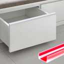 Door Protectors, 3/4" Silicone Cabinet Edge Guard, Protect Kitchen & Drawer Fronts, Prevent Wear, Chipping, Discoloration, Edge Protectors for Drawers, Desks, Countertops and Shelves, Clear, 10Ft