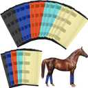 Paterr 20 Pcs Mesh Fly Boots for Horse Breathable Mesh Horse Leggings Protective Boots Prevent Flies and Mosquitoes Bites Reduces Stress Stomping (Bright Color)