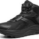 NORTIV 8 Men's Wide Toe Box Hiking Boots Low Drop Waterproof Outdoor Trekking Camping Shoes Katahdin (Black, US 13)