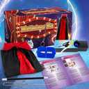 PATIFEED Magic Kit, Magician Costume Set with Cloak Cape, Christmas Halloween Dress Up & Pretend Play Magic Tricks for Kids Ages 6 7 8 9 10 11 12