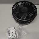 Primevolve Portable Oscillating Standing Fan,Rechargeable Battery Operated USB Floor Table Desk Fan with Remote, Bedroom Camping Travel Fans Black 7.7"