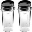 Ninja Single Serve 16-Ounce Cup Set for BL770 BL780 BL660 Professional Blender (Pack of 2)