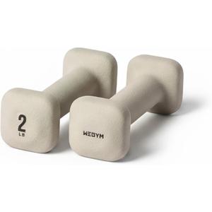WeGym SafeGrip Square Dumbbells with Anti Slip Handles, Aesthetic Free Weights for Home Workouts, Stable Design Prevents Rolling during Floor Exercises