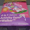 Move2Play, 4-in-1 Baby Play Mat & Activity Center Gym | Walker | Infant Toy for Tummy Time | Birthday Gift for 3, 4, 5, 6, 7, 8, 9, 10, 12 + Month Old Boys & Girls (Pink) (Unicorn)