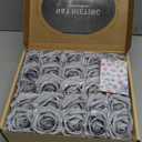 N&T NIETING Artificial Flowers, 50pcs Foam Roses Fake Flowers DIY Wedding Party Cake Decoration, Home Display, Dusty Blue Gray