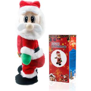 Dancing Santa Claus, 14" Santa Doll Animated Christmas Toys Singing Spanish Song Xmas Santa Toys for Kids