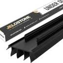 2-Pack 36" Kerf-in Door Bottom Seal Replacement, Multi-Fin Weather Stripping for Exterior Doors, Intertek Verified Non-Toxic Materials, Easy Install, Black, KS-MD2453