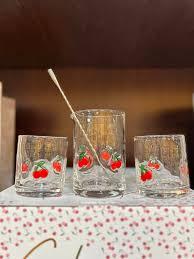 Cherry, On the Rocks, Set Of 4, MIXING GLASS, ON-THE-ROCKS GLASSES, STAINLESS STEEL BAR SPOON