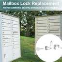 1 Pcs Mailbox Locks, National L-1172C Mailbox Lock Replacement for C9100 Mailbox Key Lock with 3 Keys and C7120 Cam, Nickel Finish