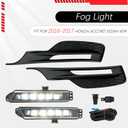 Pair Fog Lights Assembly Compatible with Accord Sedan 2016-2017 4-Door with Wiring Kit Replacement for 33950T2AA21 71112T2FA61 (Left & Right Side)