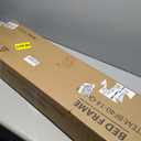 Platform Bed Frame Queen Size with Storage Headboard Compatible 14 Inch High Metal No Box Spring Needed Black Mattress Foundation Heavy Duty Steel Slat