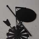 Vesici Windmill Paper Towel Holder Western Farmhouse Standing Paper Towel Roll Holder Black Countertop Metal Farm Decor Rustic Country Kitchen Rack for Kitchen Bathroom Home, 14.4 Inch