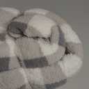 Snuggle Sac Checkered Throw Blanket for Couch, Super Soft, Cozy Warm Knit Decorative Blankets, Reversible Plaid Fluffy Throws for Sofa, Bed, Plaid Grey, 50x60 Inches