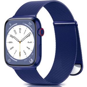 Metal Band Compatible with Apple Watch Bands 38mm 40mm 41mm 42mm 46mm 44mm 45mm 49mm Women Men,Adjustable Magnetic Stainless Steel Mesh Strap for iWatch Ultra/Ultra 2,Series 10 9 8 7 6 5 4 3 2 1 SE (Luxury Blue) Size: 38mm/40mm/41mm/42mm(Series 10)