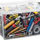 Superio Deep Storage Organizer Bin with Lid X-Deep Small Clear Storage Box with Latch for Home, Kitchen, Garage- Store, Food, Supplies, and Hair Accessories (4.75 Quart)