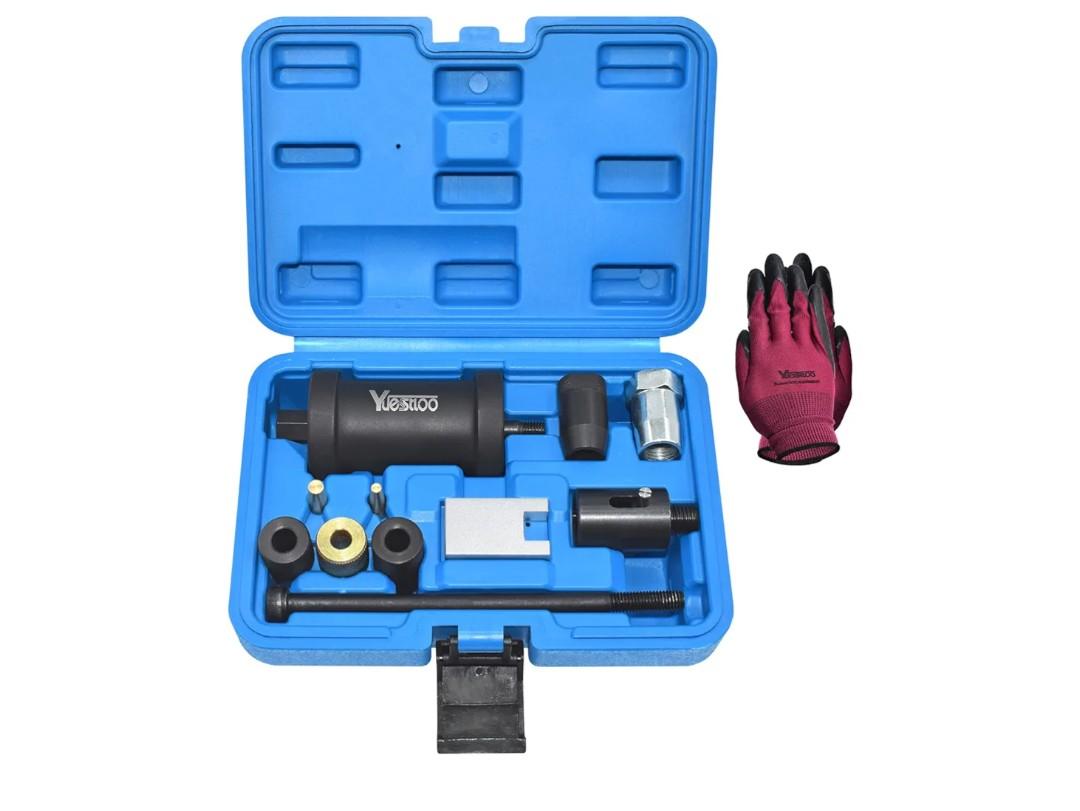 Fuel Injector Removal Tool, Injector Seal Replace Install Kit, compatible con BMW N14 N18 N20 N26 N47 N53 N54 N55 N57 N63 S63 B38 B48 B58 with Extended Slide Hammer Screws