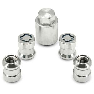 Wheel Lock Lug Nut Set Fit for Honda CR-V 2007-2025 Civic 2016 Accord 2008-2012 Alloy Wheel Lock 4Pcs Replace# 08W42-SCV-101,08W42-SCV-102,08W42-SCV-100, PREO-CV3-066, PREO-HRV-045, PREO-INS-055 (Silver)