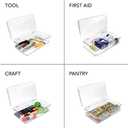 Isaac Jacobs Small Stackable Organizer Bin (10.75 x 6.5 x 2.4) w Hinged Lid Clear Storage Box Home Office School Fridge Bathroom Kitchen Pantry Container BPAFree Food Safe (Small Clear)
