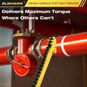 SLNIHAMS 16 Inch Chain Wrench, Heavy Duty Oil Filter Chain Wrench Adjustable 27" Chain for 1-1/2 to 7-1/2 Pipe & Oil Filter Grip - Heat-Treated Carbon Steel with Hanging Hook - Diesel/Plumbing Use