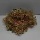 Wiginway 8-inch Women Wigs Medium Curly Glod Blonde Mix Synthetic Wig Natural Hair (257DT613 Gold)