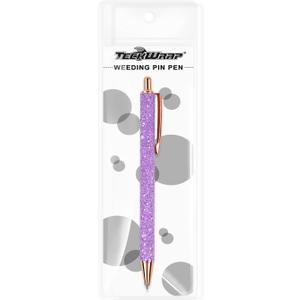 TECKWRAP Pin Pen Tool for Vinyl DIY Craft Project, Air Release Vinyl Pen for Easy Installation and Weeding (Glitter Purple)