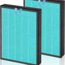 ROMON Vital 100S Smoke Remover Replacement Filter for LEVOIT Vital 100S Air Purifier, 3-in-1 H13 True HEPA Activated Carbon Filter, Compared to Part # Vital 100S-RF-SR (LRF-V102-BUS), 2 Pack, Blue
