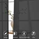 CUCRAF Sheer Curtains Panels for Living Room Bedroom Short Window Semi Treatment Drapes Voile Rod Pocket,Set of 2 (54 x 63 inches Long,Grey)