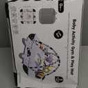 Baby Gym Play Mat, 8-in-1 Tummy Time Mat & Activity Gym, Washable Ball Pit, Infant Play Mat with Detachable Toys for Sensory Exploration and Motor Skill Development (Black White)