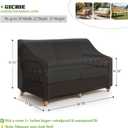 RICHIE Patio Loveseat Cover - Waterproof Outdoor 3-Seater Sofa Cover with Air Vent, UV Resistant Patio Furniture Covers for 78"W*34"D*31"H Loveseats (Black)