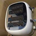Mueller Retro Toaster 4 Slice with Extra Wide Slots Bagel, Defrost, and Cancel Function, 6 Browning Levels, Dual Independent Controls, Removable Crumb Tray and High Lift Levers, Beige