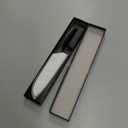 Ceramic Knife - 7 inch Chef's Santoku Knife - Sharp Ceramic Kitchen Knife with Sheath Cover (Black)