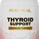 Thyroid Support Supplement- Metabolic Function, Energy & Focus, Mood Enhancer - Iodine from Kelp, Ashwagandha, Vitamin B12, Inositol, Ginseng, Magnesium - 60 Capsules for Men & Women