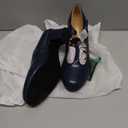 fereshte Women's Mary Jane Pumps with Bow, Round Closed Toe, Double Strap Chunky Heel Shoes, Size 7.5
