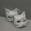 SET OF 2, DFLU Cat Therian Mask Kit with Fur and Eye Mesh, Blank DIY Therian Gear Stuff Masks Base to Paint