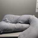 Momcozy Pregnancy Pillows for Sleeping, U Shaped Full Body Maternity Pillow with Removable Cover - Support for Back, Legs, Belly, HIPS for Pregnant Women, 57 Inch Pregnancy Pillow for Women, Grey