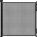 Retractable Safety Baby Gate or Mesh Dog Gate,Durable Portable Mesh Retractable Gate,Easy to Use for Stairs, Doorways, Hallways, Indoor, Outdoor, 33.5" Tall, Up to 45" Wide, Black
