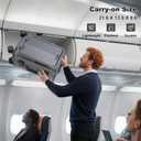 Gets 20 Inch Aluminum Frame Carry On Luggage with Front Pocket,Airline Approved Zipperless Hard Shell Suitcase,360 Spinner Wheels, TSA Locks, USB Charging Port, Cup & Phone Holder-Grey