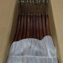 ZOBER Wooden Hangers - Heavy Duty, Non Slip Wood Hangers for Coats, Jackets, Suits, & Pants - Coat Hangers for Closet W/Bar and Notches 20 Pack (Vintage)