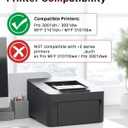 138X Black Toner Cartridge (with CHIP) Replacement Compatible for HP 138X 138A W1380A W1380X High-Yield Toner Work with LaserJet Pro 3001dw 3001fdw MFP 3101fdw Printer ( 2-Black )