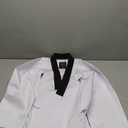 MOOTO Korea Taekwondo Poomsae Uniform WT Logo Taebek Dan MMA Martial Arts Karate Judo Kick Boxing (170(Height:170~179cm)(5.58~5.87ft), 1. Male), L