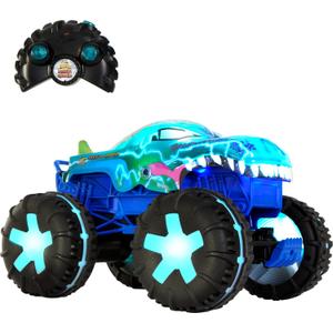 Hot Wheels Monster Trucks 1:15 Scale Mega-Wrex Alive Battery-Powered RC Vehicle with Lights & Sounds