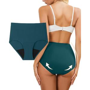 anthuth Period Underwear for Women High-Waist, Reusable Leakproof Panties with Heavy Absorbency for Heavy Flow & Bladder Leaks Large