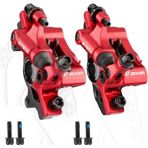 Zoom Hydraulic Disc Brake Calipers: HB-100 MTB Bike Disc Brakes Front & Rear Caliper Set for Mountain, Road Bicycle and E-Bike (Pair)