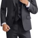 Boys Suit Set Formal Dress Shirt with Bowtie Vest Pants Toddler Boy Tuxedo Suits (4T, Dark Gray 5pc)