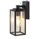 VIANIS Dusk to Dawn Outdoor Porch Lights Wall Mount, Modern Black Exterior Sconce Light for House, Waterproof Carriage Lamp, Anti-Rust Aluminium Wall Lantern with Tempered Seed Glass Shade for Garage